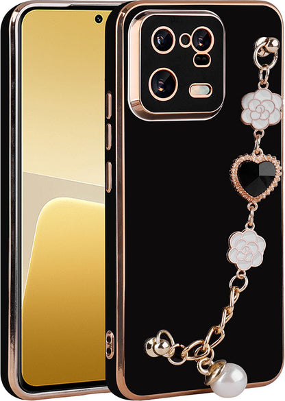 Xiaomi Mi 13 Pro Kılıf El Tutamaçlı Kamera Korumalı Mnc Taka Silikon Kapak-Siyah