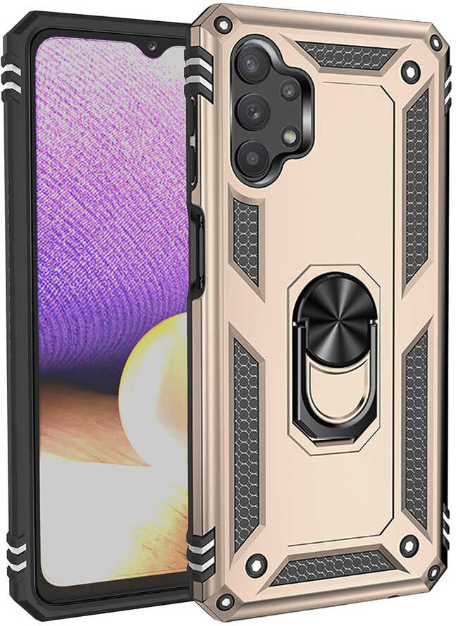 Galaxy A13 4g Kılıf Mnc Vega Kapak-Gold