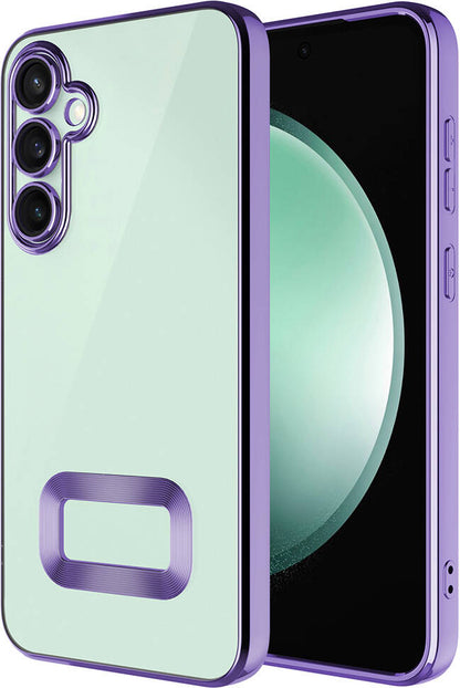 Galaxy S24 Kılıf Kamera Korumalı Logo Gösteren Mnc Omega Kapak-Lila