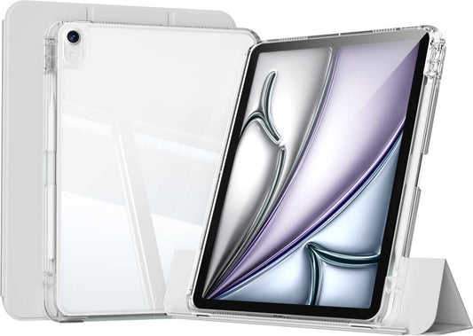 iPad Air 13 2025 M3 Kılıf Magnetik Ayrılabilen Airbagli Mnc Sliding Tablet Kılıfı - Gri