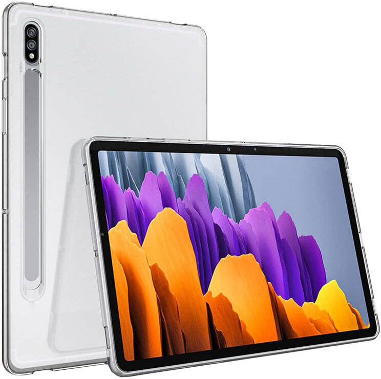 Galaxy Tab S8 Kılıf  Uyumlu Mnc Tablet Süper Silikon Kapak-Renksiz