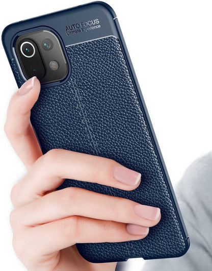 Xiaomi Mi 11 Lite Kılıf Mnc Niss Silikon Kapak-Lacivert