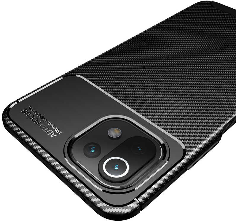 Xiaomi Mi 11 Lite Kılıf Mnc Negro Silikon Kapak-Siyah