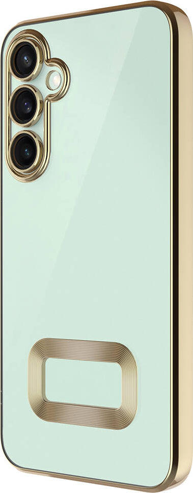 Galaxy S24 Kılıf Kamera Korumalı Logo Gösteren Mnc Omega Kapak-Siyah