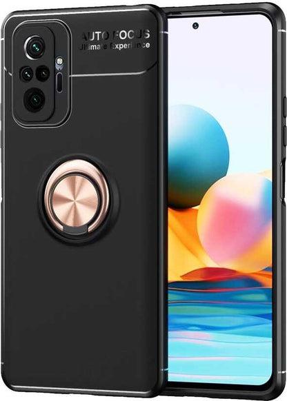 Xiaomi Redmi Note 10 Pro Kılıf Mnc Ravel Silikon Kapak-Siyah-Rose Gold