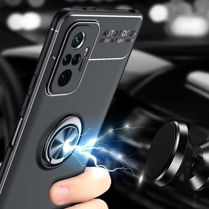 Xiaomi Redmi Note 10 Pro Kılıf Mnc Ravel Silikon Kapak-Siyah-Rose Gold