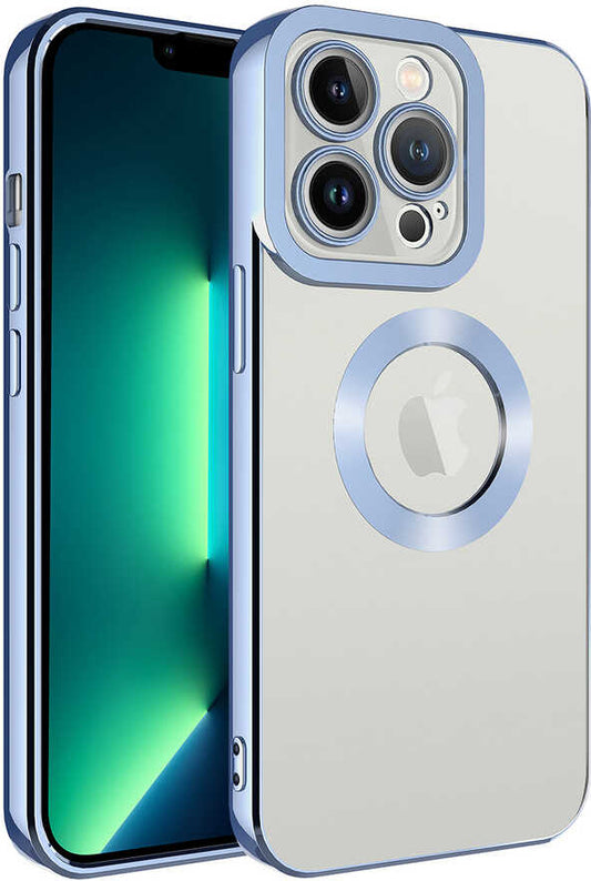 Apple iPhone 11 Pro Kılıf Kamera Korumalı Logo Gösteren Mnc Omega Kapak-Sierra Mavi