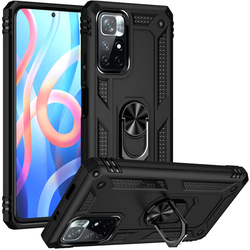 Xiaomi Redmi Note 11T 5g Kılıf Mnc Vega Kapak-Siyah