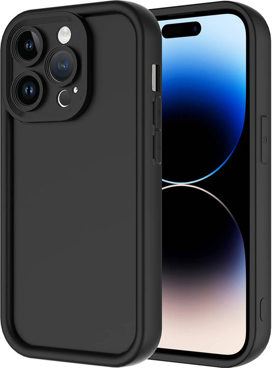 Apple iPhone 14 Pro Max Kılıf Kamera Korumalı Mnc Ananas Kapak-Siyah