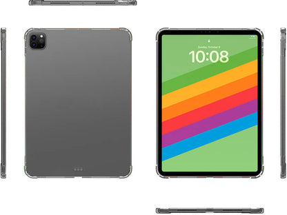 Apple iPad Pro 13 2024 Kılıf Uyumlu Mnc Tablet Nitro Anti Shock Silikon Kapak-Şeffaf