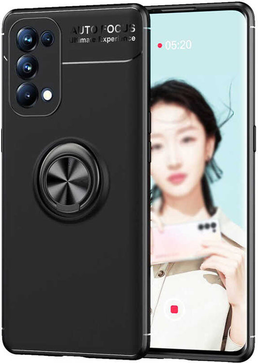 Oppo Reno 5 Pro 5g Kılıf Mnc Ravel Silikon Kapak-Siyah