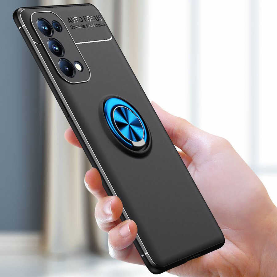 Oppo Reno 5 Pro 5g Kılıf Mnc Ravel Silikon Kapak-Siyah