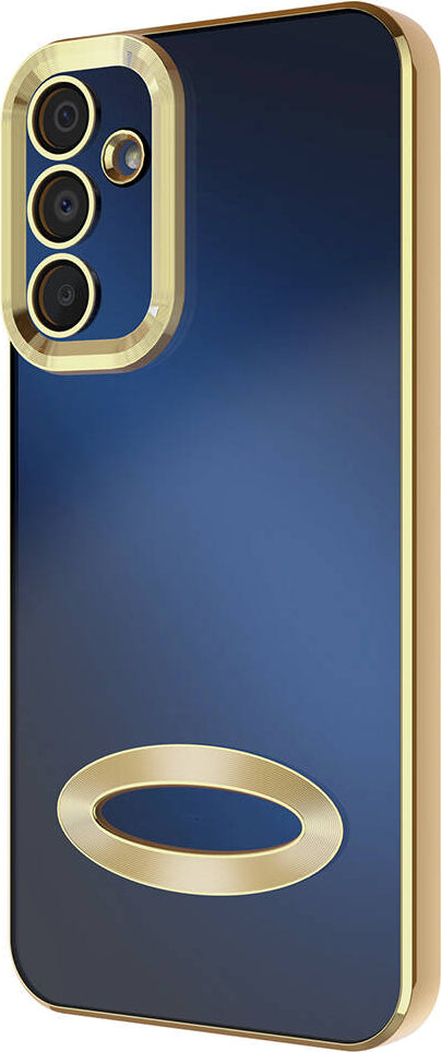 Galaxy A25 Kılıf Kamera Korumalı Logo Gösteren Mnc Omega Kapak-Siyah