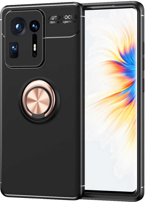 Xiaomi Mi Mix 4 Kılıf Mnc Ravel Silikon Kapak-Siyah-Rose Gold