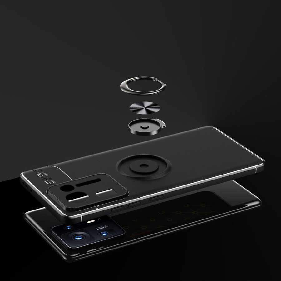 Xiaomi Mi Mix 4 Kılıf Mnc Ravel Silikon Kapak-Siyah-Rose Gold