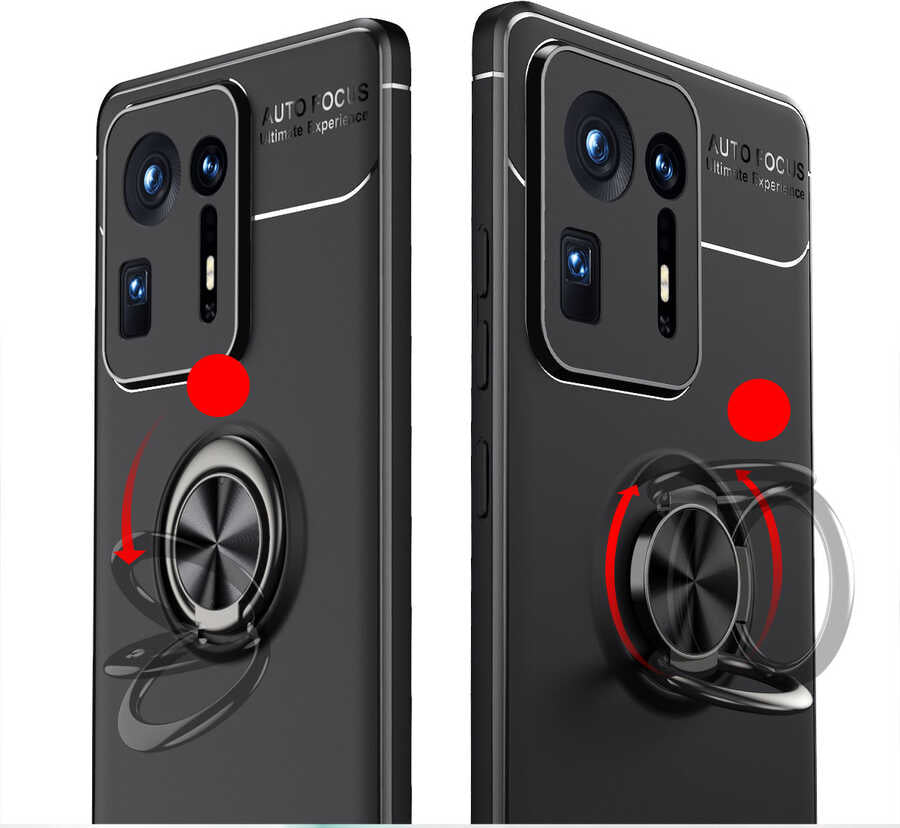 Xiaomi Mi Mix 4 Kılıf Mnc Ravel Silikon Kapak-Siyah-Rose Gold