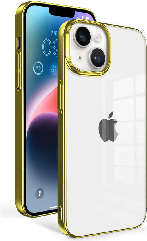 Apple iPhone 14 Plus Kılıf Mnc Sun Kapak-Gold