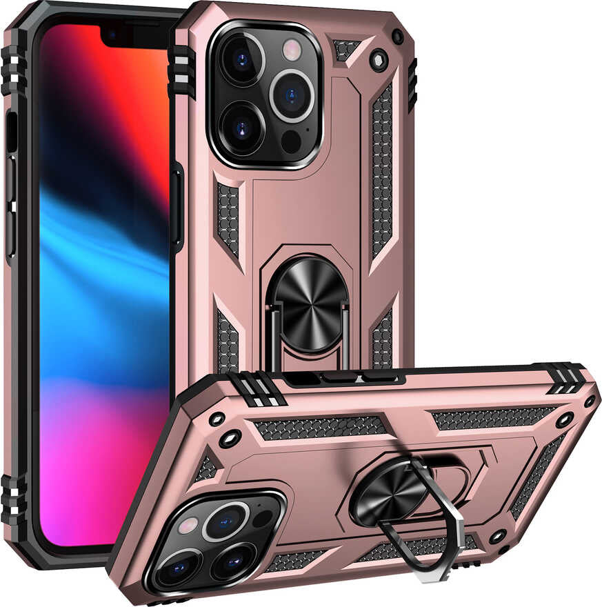 iPhone 13 Pro Max Kılıf Mnc Vega Kapak-Rose Gold