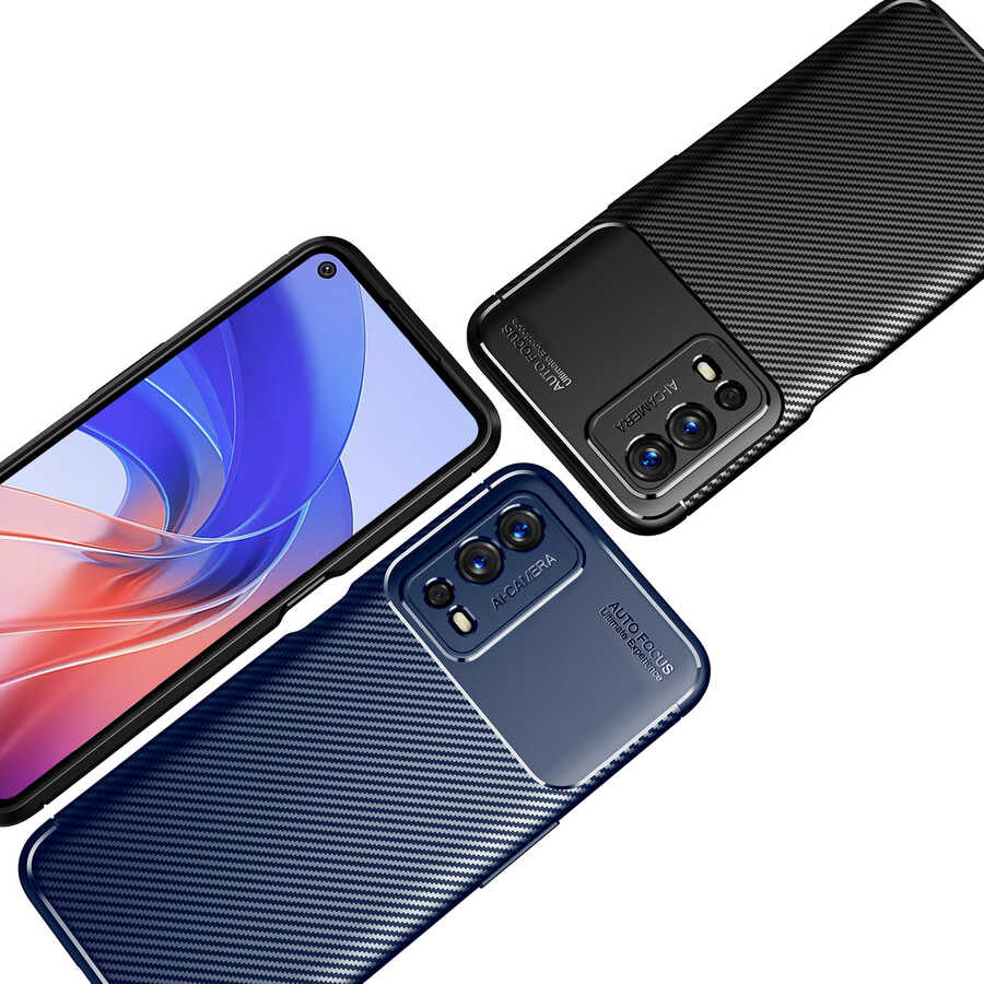 Oppo A55 4g Kılıf Mnc Negro Silikon Kapak-Lacivert
