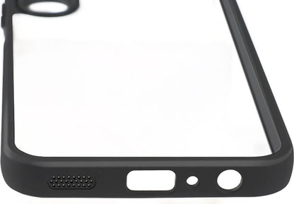 Galaxy A15 Kılıf Kamera Korumalı Şeffaf Arka Yüzey Mnc New Roll Kapak-Siyah