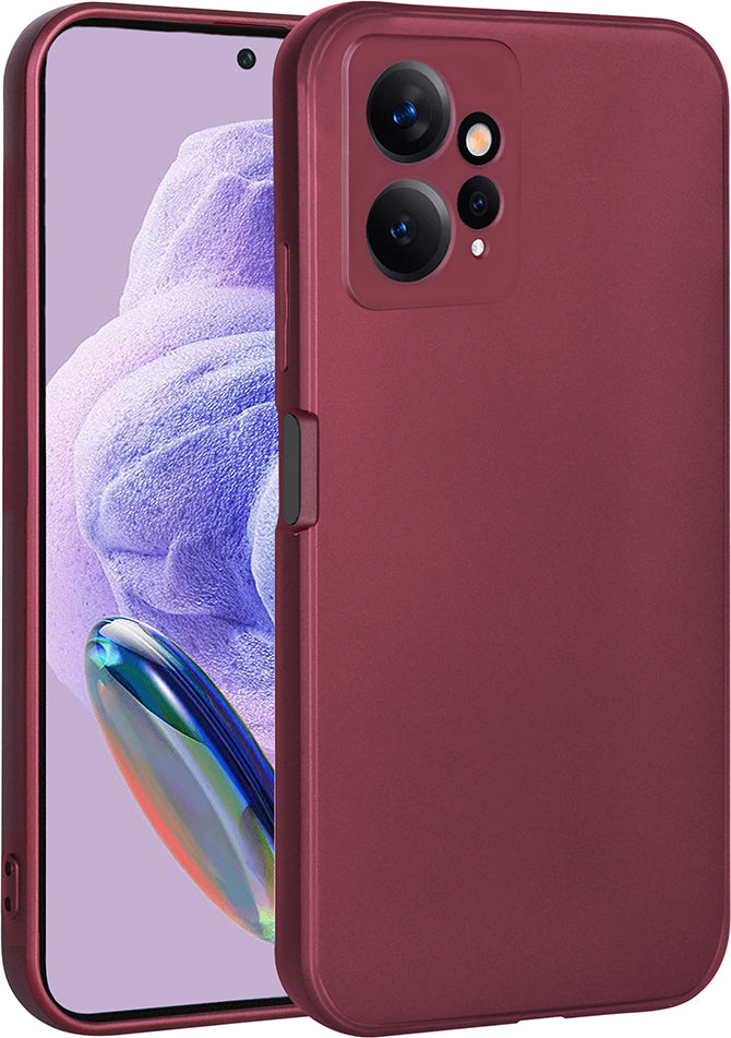 Xiaomi Redmi Note 12 4g Kılıf Mnc Premier Silikon Kapak-Mürdüm