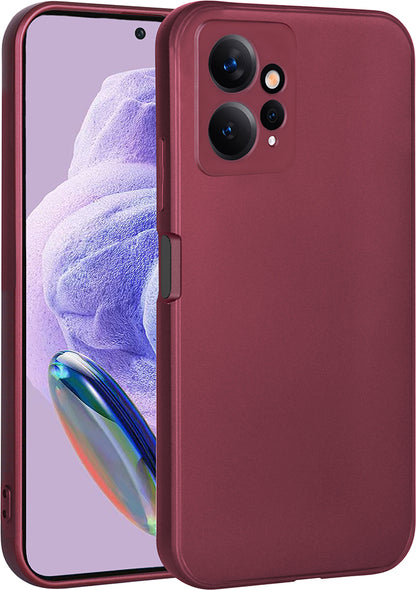 Xiaomi Redmi Note 12 4g Kılıf Mnc Premier Silikon Kapak-Mürdüm