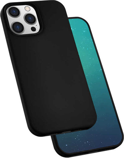 iPhone 13 Pro Max Kılıf Mnc Silk Silikon-Siyah