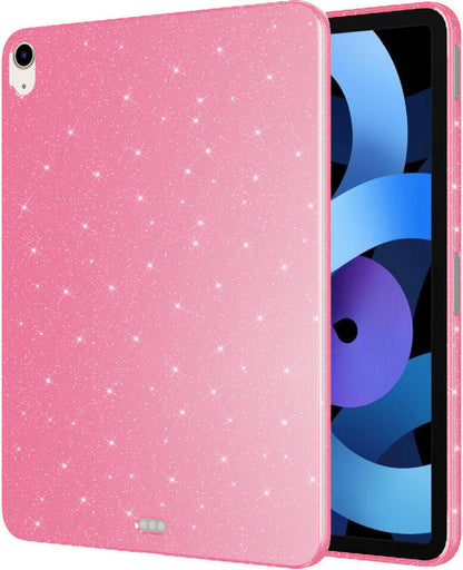 Apple iPad Air 10.9 2020 (4 Nesil) Simli Parlak Görünümlü Uyumlu Mnc Tablet Koton Kılıf-Lila