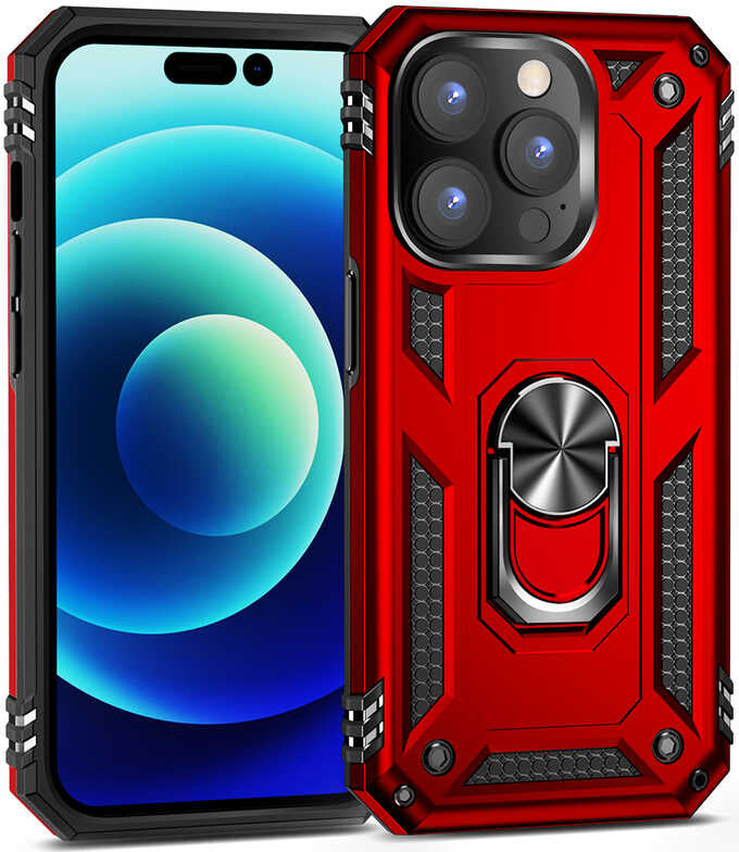 Apple iPhone 14 Pro Max Kılıf Mnc Vega Kapak-Mavi