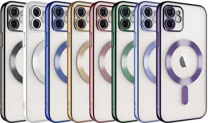 Apple iPhone 11 Kılıf Kamera Korumalı Magsafe Wireless Şarj Özellikli Mnc Demre Kapak-Derin Mor
