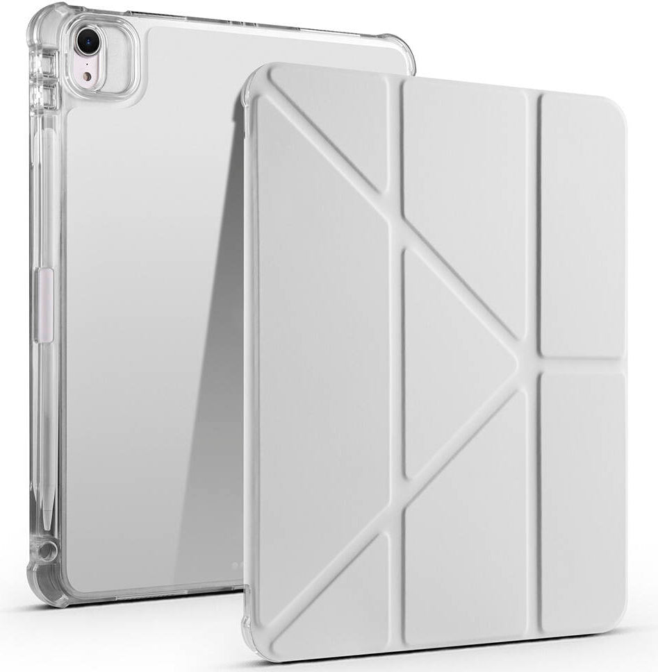 iPad Air 11 2025 M3 Kılıf Mnc Tri Folding Kalem Bölmeli Standlı Kılıf - Gri
