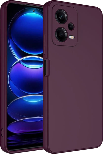 Xiaomi Redmi Note 12 Pro 5g Kılıf Mnc Mara Laaakan Kapak-Koyu Mor