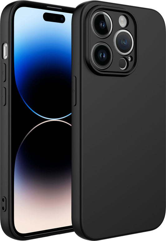 Apple iPhone 14 Pro Max Kılıf Mnc Kamera Korumalı Mara Laaakan Kapak-Siyah