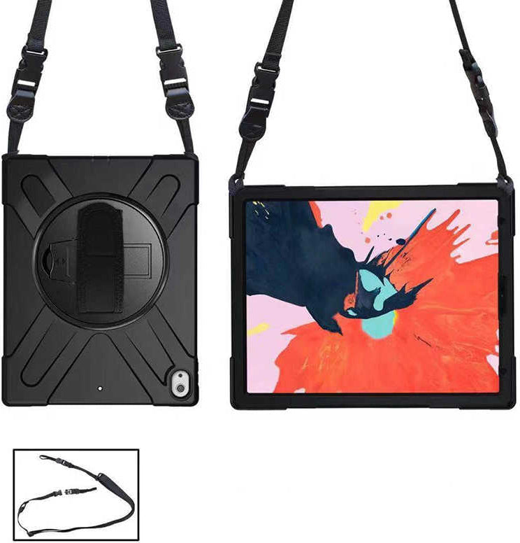 iPad Pro 12.9 2018 (3.nesil) - Uyumlu Uyumlu Mnc Defender Tablet Silikon-Siyah