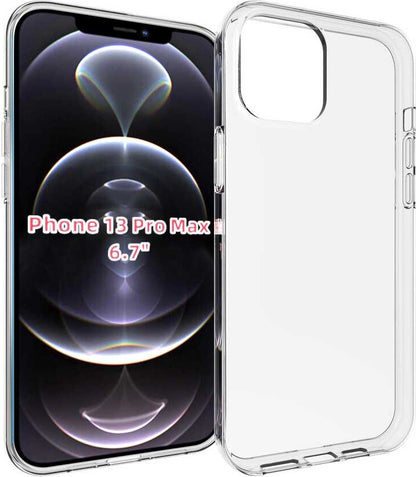 iPhone 13 Pro Max Kılıf Mnc Süper Silikon Kapak-Renksiz