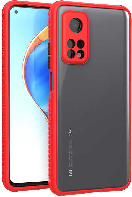 Xiaomi Mi 10T 5g Kılıf mnc Kaff Kapak-Kırmızı
