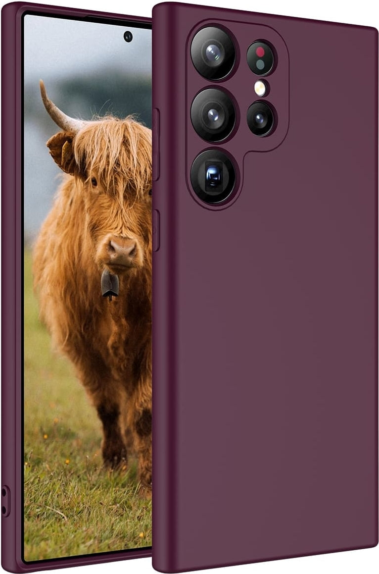 Galaxy S23 Ultra Kılıf Mnc Mara Laaakan Kapak-Koyu Mor