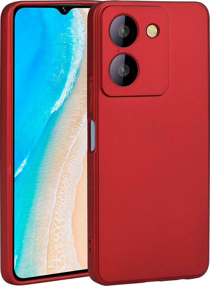 Vivo Y36 4g Kılıf Mnc Premier Silikon Kapak-Kırmızı