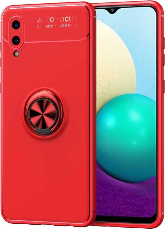 Galaxy A02 Kılıf Mnc Ravel Silikon Kapak-Kırmızı