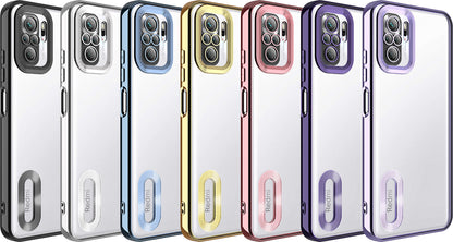 Xiaomi Redmi Note 10 Kılıf Kamera Korumalı Logo Gösteren Mnc Omega Kapak-Sierra Mavi