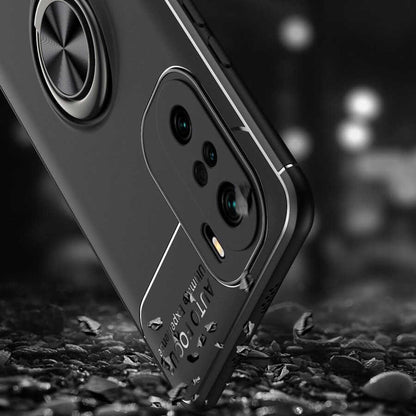Xiaomi Mi 11i Kılıf Mnc Ravel Silikon Kapak-Siyah-Kırmızı