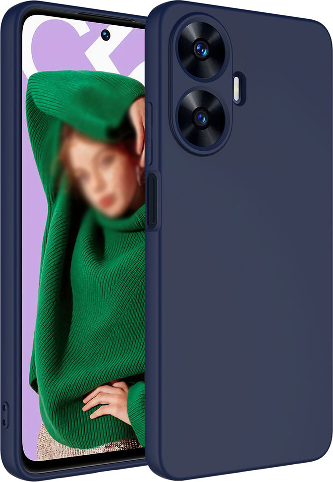 Realme C55 Kılıf Mnc Mara Laaakan Kapak-Lacivert