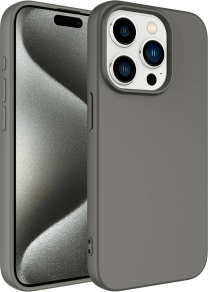 Apple iPhone 15 Pro Kılıf Mnc Lsr Laaakan Kapak-Titanyum
