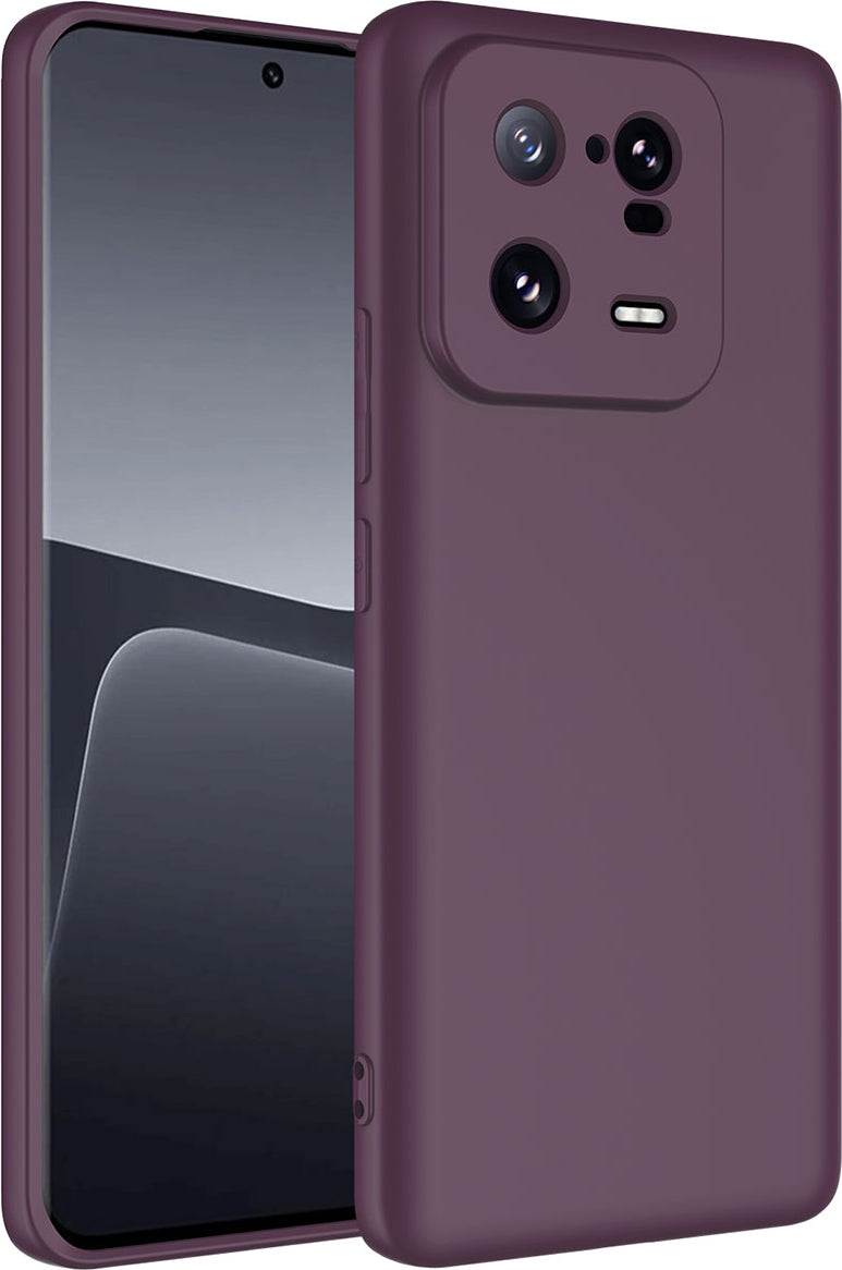 Xiaomi Mi 13 Pro Kılıf Mnc Mara Laaakan Kapak-Koyu Mor