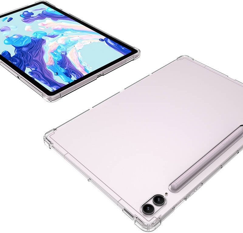 Galaxy Tab S8 Ultra Kılıf  Uyumlu Mnc Tablet Nitro Anti Shock Silikon Kapak-Renksiz