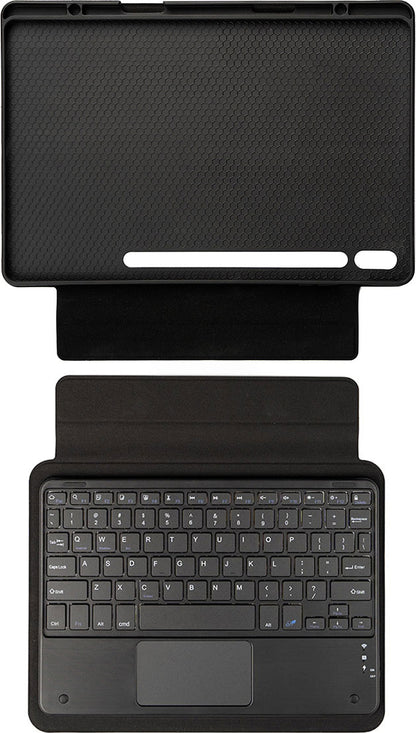 Galaxy Tab S8 Ultra SM-X900 Uyumlu Mnc Border Keyboard Bluetooh Bağlantılı Standlı Klavyeli Tablet Kılıfı-