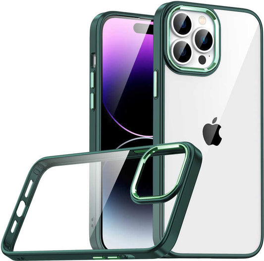 Apple iPhone 14 Pro Max Kılıf Mnc Flora Kapak-Yeşil