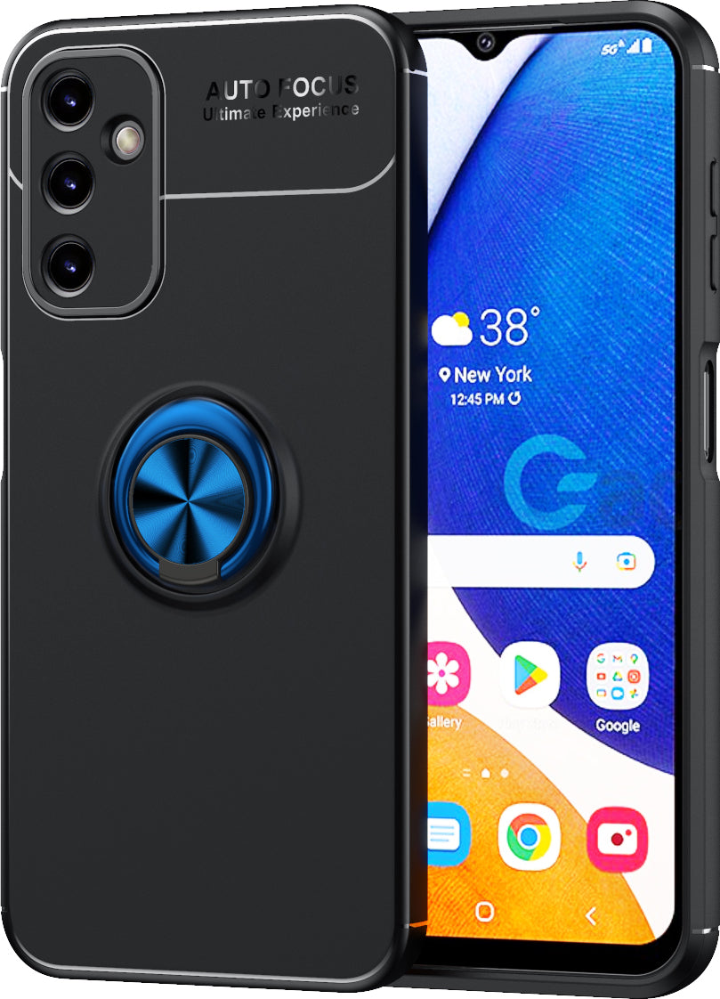Galaxy A14 Kılıf Mnc Ravel Silikon Kapak-Siyah-Mavi
