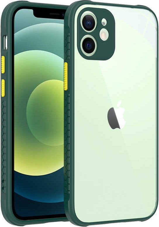 iPhone 12 Kılıf mnc Kaff Kapak-Koyu Yeşil