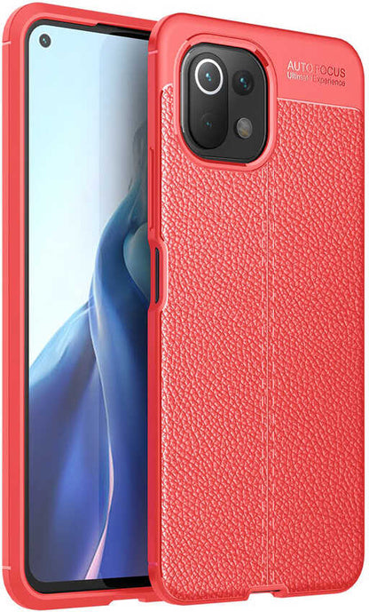 Xiaomi Mi 11 Lite Kılıf Mnc Niss Silikon Kapak-Kırmızı